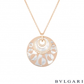 Bvlgari Rose Gold Intarsio Necklace 346299 CL855753